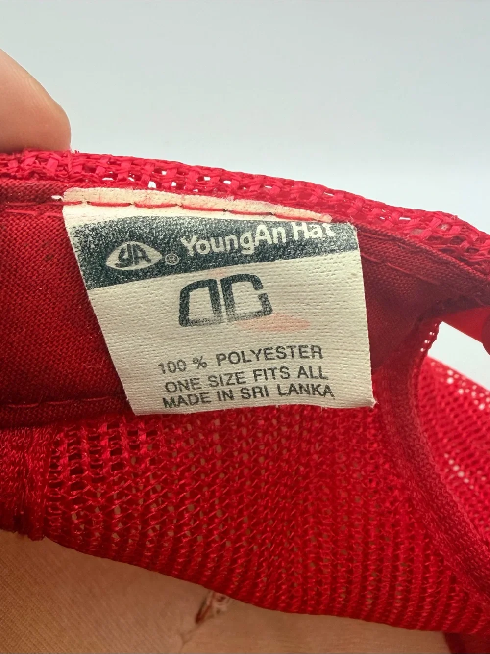 Vintage Gentry Trucker Hat Red Foam Rope SnapBack Cap Mesh Back Youngan Hat Co